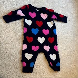 Valentine’s 0-3 mo Baby GAP Baby Girl Heart Sweater Romper
